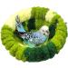 Woven Bird Nest Bed Fluffy Birds Sleeping Hut Circular Lovebird Cage Bed Soft Parrot Nest Hanging Cage Cockatiel Small Snuggle Tent Winter Warm Plush Parrot Hummock for Budgie Conure Breeding Small dark forest green Small dark forest green - Buy Online on GoSupps.com