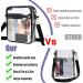 Clear Purse Stadium Approved Crossbody Bag - Adjustable Shoulder Strap - 1 Pack - Buy Online on GoSupps.com