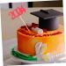 COOLHIYA 12pcs 2024 Graduation Season Cake Insert Graduation Cake Toppers Graduation Party Decorations Top Hat Graduation Dessert Toppers Cupcake Decorations Paper Cup Insert Card Red 9.50X6.00X0.20CM - Buy Online on GoSupps.com