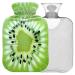 Naanle kiwi slice hot water bottle with reference transparent hot water bottle 1l heat bottle for bed handfoot heat pain relief heat and cold therapy