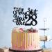 Happy 28th Birthday Cake Topper 28 & Fabulous Cheers to 28 Years Cake Decor Funny 28th Birthday Decorations Men Women Black Glitter - Buy Online on GoSupps.com