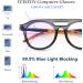 FEISEDY 70s Aviator Blue Light Blocking Glasses - Anti Glare Pilot Frame for Men & Women | Grey Leopard 50mm - Buy Online on GoSupps.com