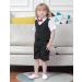 Mint Green Baby Boys Gentleman Suit Set | Shirt, Bowtie, Waistcoat & Shorts | Size 3-4 Years | Black - Buy Online on GoSupps.com