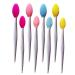 8 Pieces Lip Scrub Brush tool Silicone mini Exfoliating Lip Brush lip lightening for dark lips Silicone Soft Lip Brush For Smoother Appearance Blue Pink Red Rose