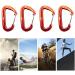 Orange L-Rover 12KN Lightweight Carabiner Clips - 4 Pack for Hammocks, Camping, Outdoor, Gym, Hiking - Heavy Duty Aluminium Wiregate Carabiners - Buy Online on GoSupps.com