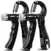 KDG Hand trainer forearms 2-series set adjustable resistance 5-60 kg finger trainer gripping force trainer hand training device for muscle trainers and hand flu (black) black