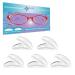 GMS Optical Kids Small Adhesive Contoured Silicone Eyeglass Nose Pads - Anti Slip & Pressure Relief - Perfect for Kids Glasses and Smaller Frames (13mm x 6.5mm x 1.8mm) (5 Pair - Clear)