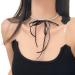Oralgos Vintage Bowknot Necklace - Elegant Double-Layer Pearl Choker | Aesthetic Collarbone Chain Fashion Jewelry - Buy Online on GoSupps.com