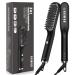 Beard Straightener Comb Brush for Men: Anti-Scald Hair Style & Beard Straightening Brush - Portable Hair Combs with 3 Temperatures & Quick Electric Heated