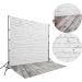 HUAYI 5X7ft White Brick Wall Gray Wooden Floor Photography Vinyl Backdrop D-2504 - Buy Online on GoSupps.com