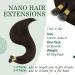 RUNATURE Dark Brown Nano Human Hair Extensions 18 Inch - Remy Nano Tip 50g #2 - Buy Online on GoSupps.com