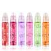 Lot de 6 brillants l vres hydratantes bille aromatis es aux fruits naturellement brillantes et durables pour femmes et filles