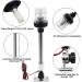 Geloo 12 Inch Boat Navigation Lights - White LED Fold Down Stern Light for Pontoon, Fishing Boat, Yacht - 360 Illumination - 3 NM Visibility - Buy Online on GoSupps.com