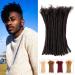 Teresa 0.8cm & 0.6cm & 0.4cm Width 6-18 Inch 10  20  40  70  100 strands 100% Human Hair Dreadlock Extensions Men/Women Full Handmade Permanent Human Loc Extensions Bundles(0.8cm 6 Inch 20 Strands Natual Black) 6 Inch/20...