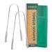 Ronavo tongue cleaner with travel case tongue scraper stainless steel tongue scraper heals bad breath and maintains oral hygiene tongue cleaner for adults and children easy to clean 2 pieces U-silver