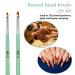 7-Piece UV Gel Nail Brush Set - Acrylic Nail Art Polygel Brushes with Wooden Handle - 7 Sizes for Extensions & Manicure - Green - Buy Online on GoSupps.com