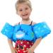 Toddler Swim Vest with Sleeves Cartoon Adjustable Strap Swimming Jacket Pool Floaties for Kids 20-50 Pounds Boys and Girls Child Blue Shark