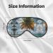 Palm Tree Tropical Print Unisex Sleep Mask | Double-Sided Eye Mask for Sound Sleep & Skin Care - Buy Online on GoSupps.com