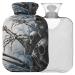 Naanle skull Halloween hot water bottle with reference transparent hot water bottle Handfoot Warmer Heading bag for pain relief heat and cold therapy 1L