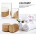 Exceart CREMEDOSE Wood Refillable Cosmetic Jar - 15g Lip Balm & Nail Art Container - 2 Pieces - Light Yellow - Buy Online on GoSupps.com