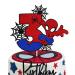 1Pcs Spider Man Party Cake Toppers Happy Birthday Party Supplies Decorations Perfect for Children's 3th Birthday Party