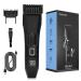 Men's Beard Trimmer 20 Length Adjustable Blade Wheel Stainless Steel T-Blade for Precision Facial Hair Trimming Cordless Hair Clipper IPX7 Waterproof LED Display(Black)