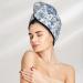 SamLng Coral Velvet Dry Hair Cap - Floral & Leaf Design for Home Travel Pool Parties & Baths | Quick-Dry & Stylish - Buy Online on GoSupps.com