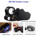 Illuminated Jewelers Loupe Set - 30X 60X 90X Portable Magnifying Glass with LED Light for Jewelry, Coins, Plants, Stamps, Gems - Watch Repair Tool - Black - Buy Online on GoSupps.com