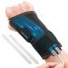Curecare carpal tunnel wrist 2 in 1 wrist bandages with 3 metal stabilizers wrist track for relief for carpal tunnel syndrome tendonal inflammation (L/XL right) L/XL right-wing black