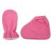 BESTYASH 4pi ces Kit De Mitaines Et Cire De Paraffine Pour Soins Thermiques Pour Mains Rose
