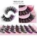 Uranian Colorful Fluffy Faux Mink Eyelashes - 14 Pairs D Curl Long Dramatic Volume Lashes for Women & Girls - Buy Online on GoSupps.com