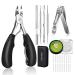 Ingrown Toenail Tool Kit, Professional Podiatrist Nail Clippers Set for Ingrown Toenail Treatment Corrector, Thick Toenail Clippers for Seniors Arthritis Diabetic