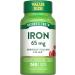 Nature's Truth Iron Tablets 65mg | 240 Count | 325mg Ferrous Sulfate | Vegan Non-GMO & Gluten Free Supplement
