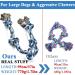 Sanheer Dog Rope Toys for Aggressive Chewers Tough Rope Chew Toys for Large and Medium Dog 3 Feet 5 Knots Indestructible Cotton Rope for Large Breed Dog Tug of War Dog Toy Teeth Cleaning (A) 1 PACK Extral Large Rope Toy - Buy Online on GoSupps.com