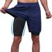 Ewedoos Men's 2 in 1 Workout Shorts - 7 Inch Running & Athletic Gym Shorts for Men - Large Navy - Buy Online on GoSupps.com