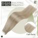 Runature Invisible Tape Extensions - Real Human Hair Blond Highlights 50cm 50g | Ashblond #18AP60 20 Stuck Extensions - Buy Online on GoSupps.com