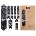 Namey Bike Frame Protection Tape, Reflective Bicycle Frame Tape Guard, Protective Stickers Set for Bicycle Mountain Bike Road Bike Off-Road Reflective Balck