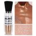 Glitter Powder Highlighter Makeup Fairy Highlight Shimmer Body Glitter Brush Powder Brightens the Natural 3D Face Patting Powder Blusher for Brighten Face Body Lips Makeup Kit(03# Champagne) 03# Champagne 1 Ounce (Pack of 1)