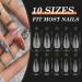 Venares 500 Almond Nail Tips - Short Pre-Polished Soft Gel Tips with Glue | 10 Sizes for Perfect Nails - Buy Online on GoSupps.com