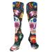 Sugar Skull Dia de Muertos Compression socks for women and men with a circulation of 15-20 mmHg is the best support for sporty running and cycling