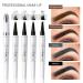 2024 Upgrade Microblading Eyebrow Pen - Waterproof Long-Lasting Eyebrow Pencil with 4-Prong Tip for Natural Looking Brows (Gray 3#) - Buy Internationally - Buy Online on GoSupps.com