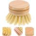 Solustre 2-Pack Sisal Cleaning Spot Brush Head - Wooden Kitchen Scrubber Replacement for Dishware & Pots - Buy Online on GoSupps.com