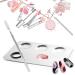 MWOOT Stainless Steel Makeup Palette Set - 2 Sets with Spatula for Pigment & Nail Art Mixing - Buy Online on GoSupps.com