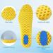 Elastic Shock Absorbing Shoe Insoles - Breathable Comfort Cushioning Inserts (12 Pairs, Men Women, Black Beige) - Buy Online on GoSupps.com