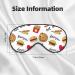 Fast Food Print Sleep Eye Mask | Soft Blindfold with Elastic Strap for Travel & Night Sleeping - Buy Online on GoSupps.com