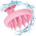 Silicone scalp massage brush shampoo brush for peeling and head massage stimulate hair growth improve blood flow to the scalp relax pink