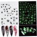 Halloween Nail Art Stickers Decals 6 Sheets Glow in The Dark Nail Decals 3D Self-Adhesive Fluorescent Nail Stickers DIY Acrylic Nail Art Design for Women Girls - Buy Online on GoSupps.com