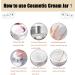 3 Round Jars Airless Cream Pump Containers Refillable Empty Cream Dispenser Jars Plastic Cream Jar for Lip Balm Sample(30ml+30ml+50ml) - Buy Online on GoSupps.com