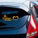 Vesvory Princess on Board Car Sticker - Heartbeat Window Decal | Baby Security 2-Pack | Colorful Car Accessories - Buy Online on GoSupps.com
