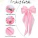 Large Hair Bows for Women 3 PCS Silky Satin Ribbon Bow Hair Clips Oversized Soft Long Tail Vintage Hair Slides Barrettes with Metal Clips Big Elegant Princess Bowknot Hair Accessories Gift for Girls Red & Pink & Rose Pink - Buy Online on GoSupps.com